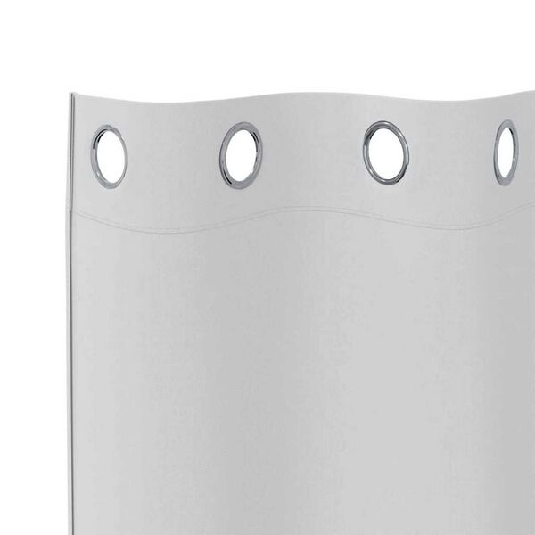 vidaXL Z&aacute;věsy na zatemněn&iacute; s kroužky 2 pcs Světl&aacute; &scaron;ed&aacute; 260 x 140 cm