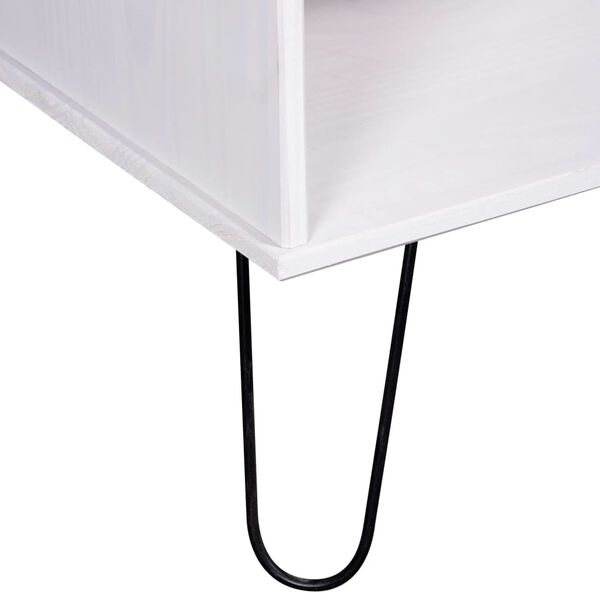 vidaXL Konferenční stolek New York bílý masivní borové dřevo