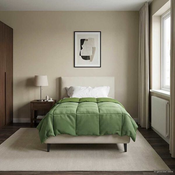 vidaXL Zimn&iacute; přikr&yacute;vka &Scaron;něrov&aacute;n Zelen&aacute; 155 x 200 cm Mikrovl&aacute;kno