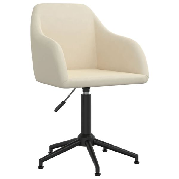 vidaXL Otočn&aacute; j&iacute;deln&iacute; židle kr&eacute;mov&aacute; samet