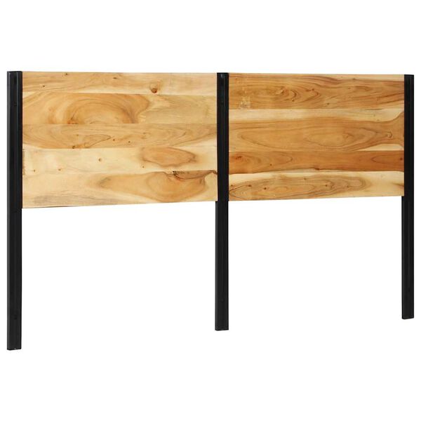 vidaXL Čelo postele 180 cm z masivn&iacute;ho dřeva ak&aacute;cie a železa