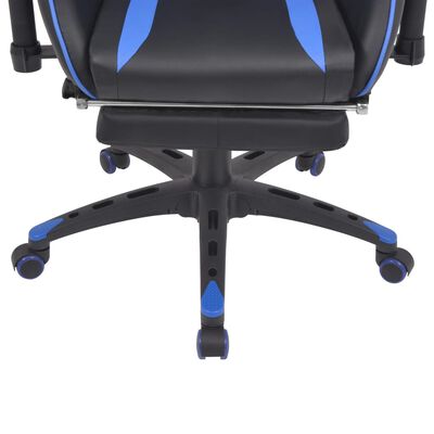 vidaXL Polohovatelné kancelářské / herní křeslo s podnožkou, modrá