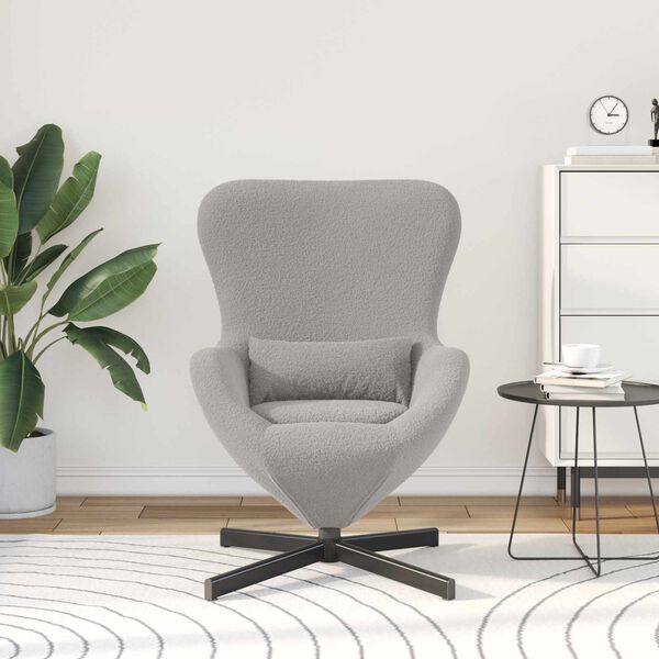 vidaXL Vaj&iacute;čkov&eacute; křeslo Světle &scaron;ed&aacute; 63 x 73 x 90 cm textil