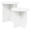 vidaXL Sada odkl&aacute;dac&iacute;ch stolků 2 ks &Oslash; 45 x 45 cm Dřevěn&yacute; materi&aacute;l