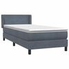 vidaXL Box spring postel s matrac&iacute; tmavě &scaron;ed&aacute; 80x210 cm samet