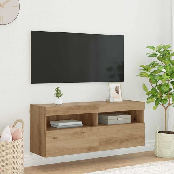 vidaXL TV wall cabinet N&aacute;stěnn&yacute; Artisanov&yacute; dub 100 x 30 x 40 cm