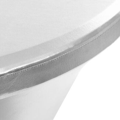 vidaXL 2 ks Elastické návleky na stůl stříbrné 60 cm