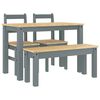 vidaXL J&iacute;deln&iacute; set ze 4 kusů PANAMA Grey Borovicov&yacute; masiv