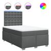 vidaXL Box spring postel s matrac&iacute; tmavě &scaron;ed&aacute; 120x200 cm textil