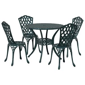 vidaXL Zahradn&iacute; j&iacute;deln&iacute; souprava 5 pcs Zelen&aacute; Hlin&iacute;k