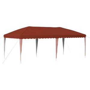 vidaXL P&aacute;rty stan s v&yacute;suvn&yacute;m st&aacute;nkem 575 x 290 x 245 cm Cihlov&aacute;
