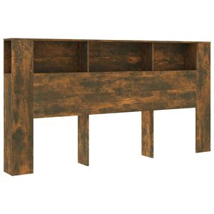 vidaXL Čelo postele s &uacute;ložn&yacute;m prostorem kouřov&yacute; dub 200x18,5x104,5 cm