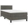vidaXL Box spring postel s matrac&iacute; tmavě &scaron;ed&aacute; 80 x 200 cm samet