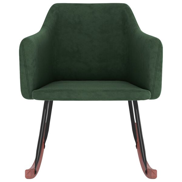 vidaXL Houpac&iacute; křeslo tmavě zelen&eacute; samet