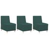vidaXL Modulov&aacute; sedačka bez opěradel 3 pcs Tmavě zelen&aacute;