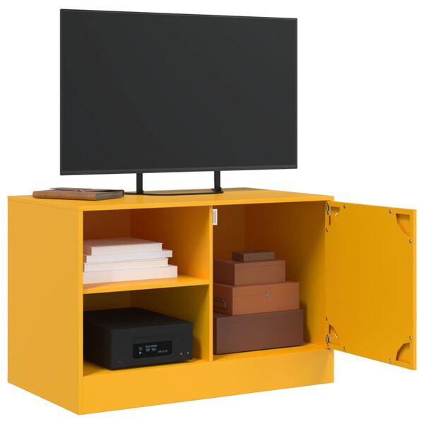 vidaXL TV skř&iacute;ňky 2 ks hořčicově žlut&eacute; 67 x 39 x 44 cm ocel