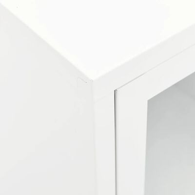 vidaXL TV stolek bílý 105 x 35 x 52 cm ocel a sklo