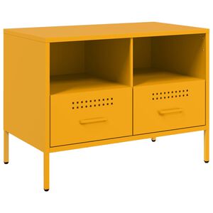 vidaXL TV skř&iacute;ňka hořčicově žlut&aacute; 68 x 39 x 50,5 cm ocel