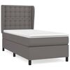 vidaXL Box spring postel s matrac&iacute; &scaron;ed&aacute; 80 x 200 cm uměl&aacute; kůže