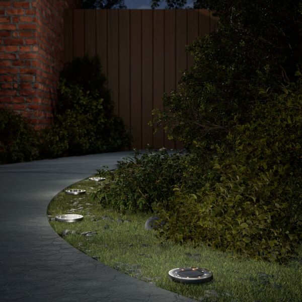 vidaXL Solární zemní světla s hroty venkovní 4 ks teplá bílá