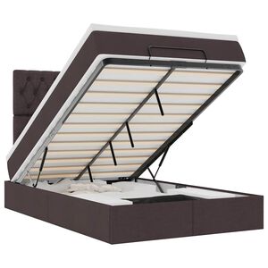 vidaXL Osmansk&yacute; r&aacute;m postele s matrac&iacute; tmavě &scaron;ed&aacute; 120x200cm textil