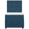 vidaXL Box spring postel s matrac&iacute; tmavě modr&aacute; 90x200 cm samet