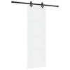 vidaXL Posuvn&eacute; dveře 73,5 x 211 cm Kompozitn&iacute; dřevo B&iacute;l&aacute; a čern&aacute;