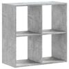 vidaXL Knihovna betonově &scaron;ed&aacute; 68,5 x 32 x 68,5 cm kompozitn&iacute; dřevo