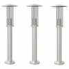 vidaXL Venkovn&iacute; stojac&iacute; lampy 3 ks stř&iacute;brn&eacute; 60 cm nerezov&aacute; ocel