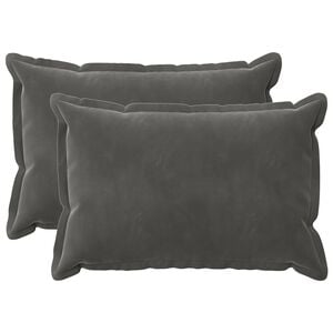 vidaXL Povlak na pol&scaron;t&aacute;ř 2 ks HOUTEN Tmavě &scaron;ed&aacute; 30 x 50 cm Samet