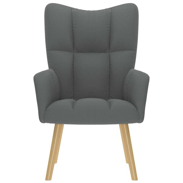 vidaXL Relaxačn&iacute; židle tmavě &scaron;ed&aacute; textil