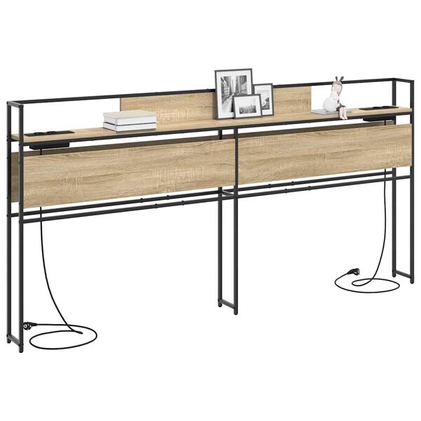 vidaXL &Uacute;ložn&eacute; čelo postele s polic&iacute; dub sonoma 180 cm Kompozitn&iacute; dřevo