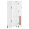 vidaXL Skř&iacute;ň highboard b&iacute;l&aacute; 69,5 x 34 x 180 cm kompozitn&iacute; dřevo