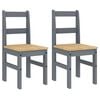 vidaXL J&iacute;deln&iacute; židle 2 ks PANAMA &scaron;ed&eacute; 40 x 46 x 90 cm masivn&iacute; borovice