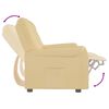 vidaXL 2místné masážní polohovací křeslo s držákem nápojů krémové