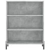 vidaXL Skř&iacute;ň highboard betonově &scaron;ed&aacute; 69,5x34x180 cm kompozitn&iacute; dřevo