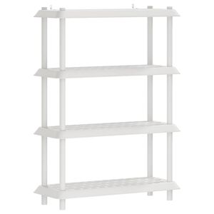 vidaXL Reg&aacute;lov&aacute; jednotka 4 pater 100 x 40 x 136,5 cm PP B&iacute;l&aacute;