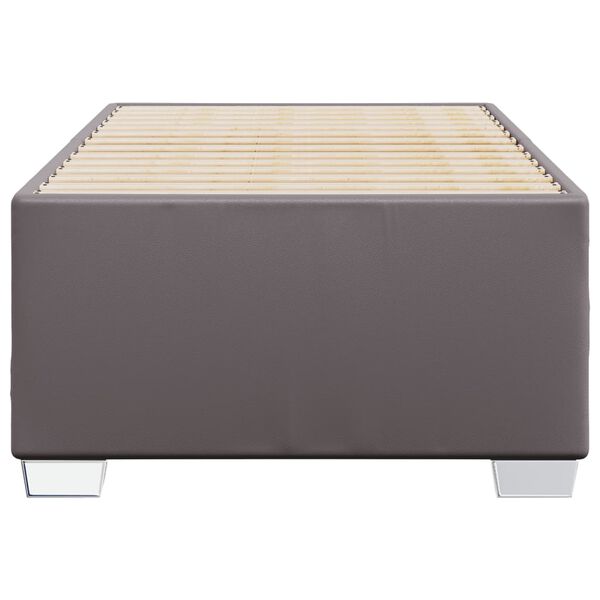 vidaXL R&aacute;m postele &scaron;ed&yacute; 90 x 200 cm uměl&aacute; kůže