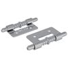 vidaXL Z&aacute;mek 2 ks Stř&iacute;brn&aacute; 46 x 17 x 1,2 mm Ocel