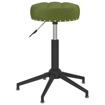 vidaXL Otočná masážní stolička světle zelená samet