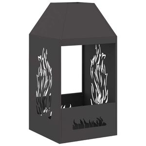 vidaXL Ohniště Černá 50 x 50 x 100 cm Ocel