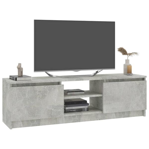 vidaXL TV stolek betonově &scaron;ed&yacute; 120 x 30 x 35,5 cm dřevotř&iacute;ska