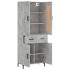 vidaXL Skříň highboard betonově šedá 69,5x34x180 cm kompozitní dřevo