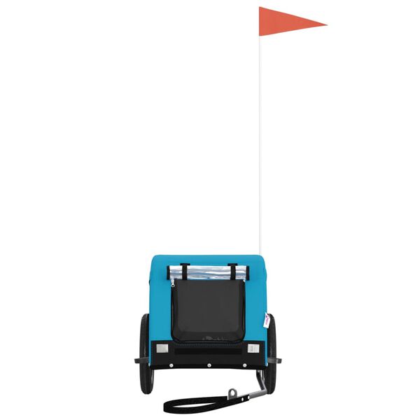 vidaXL Vozík za kolo pro psa modrý a černý oxfordská tkanina a železo