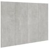 vidaXL Čelo postele betonově &scaron;ed&eacute; 120 x 1,5 x 80 cm kompozitn&iacute; dřevo