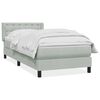 vidaXL Box spring postel s matrac&iacute; světle &scaron;ed&aacute; 100x220 cm samet