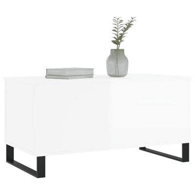 vidaXL Konferenční stolek lesklý bílý 90x44,5x45 cm kompozitní dřevo