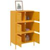 vidaXL Skř&iacute;ň highboard hořčicově žlut&aacute; 68 x 39 x 113 cm ocel
