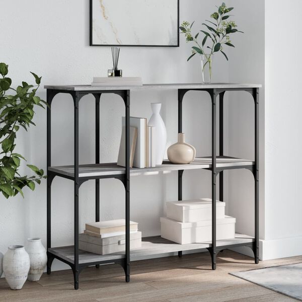 vidaXL Konzolový stolek šedý sonoma 102 x 35 x 90 cm kompozitní dřevo