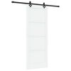vidaXL Posuvn&eacute; dveře 83 x 211 cm Kompozitn&iacute; dřevo B&iacute;l&aacute; a čern&aacute;